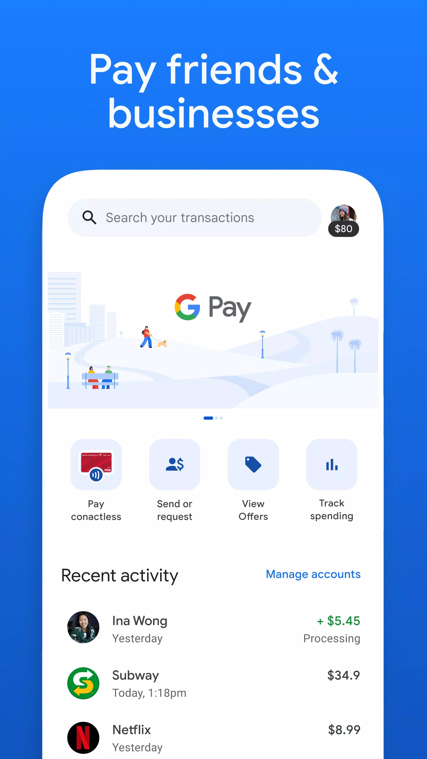 Google Pay: Save and Pay ภาพหน้าจอ 1