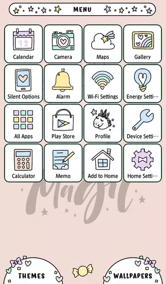 Unicorn Magic Theme Tangkapan skrin 2