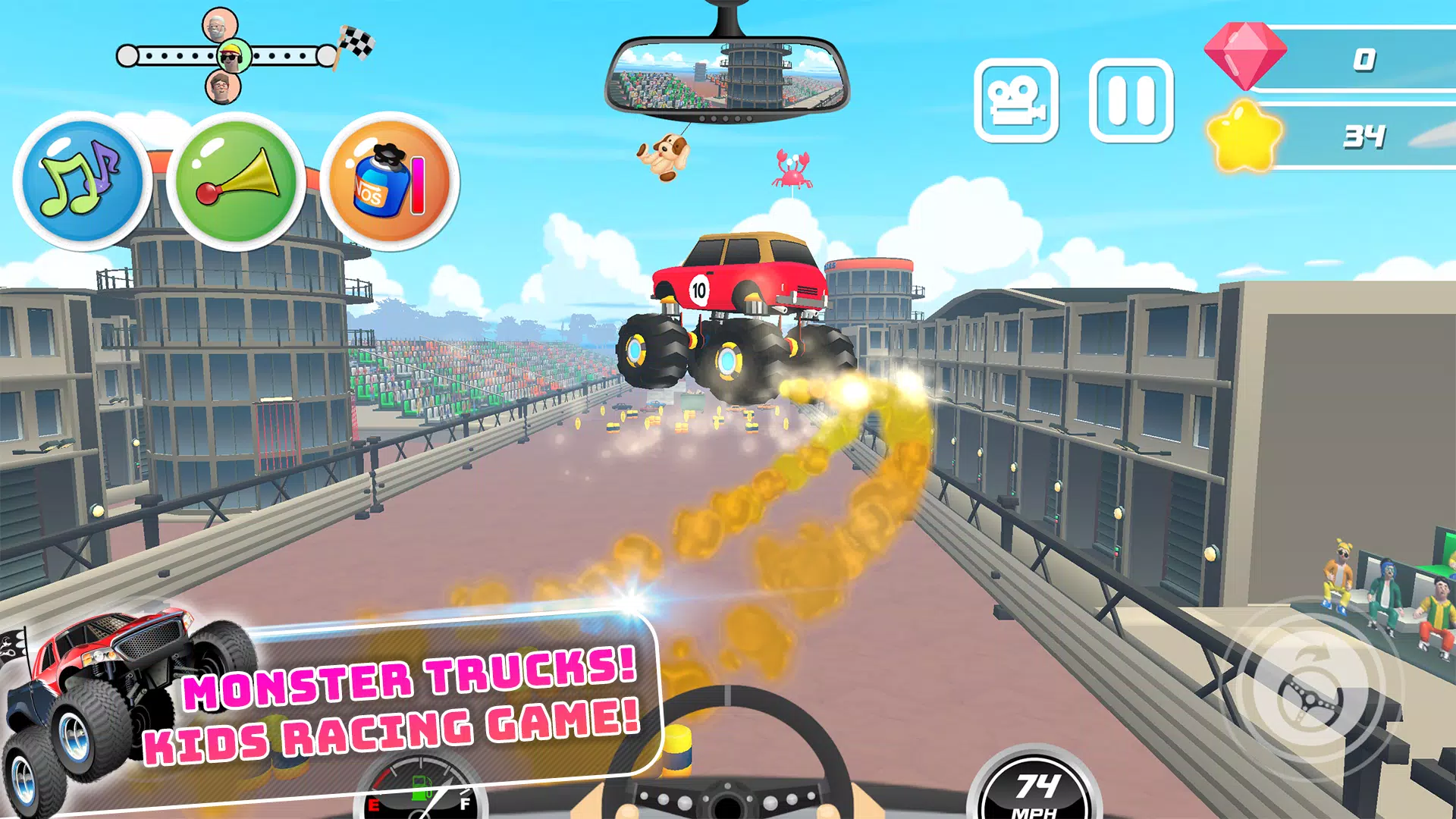 Monster Trucks Kids Race Game Zrzut ekranu 1