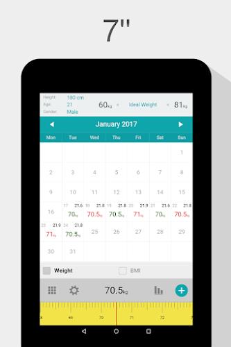 Weight Calendar Captura de pantalla 2