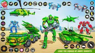 Army Truck Robot Car Game 3d Captura de pantalla 4