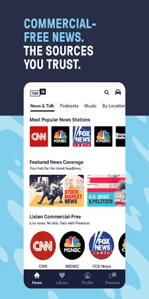 TuneIn Pro 電台：新聞、體育、音樂和廣播電台。應用截圖第3張
