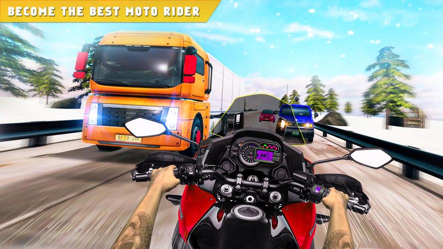Highway Traffic Bike Race Moto スクリーンショット 1