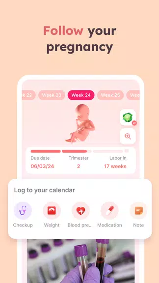Momly: Pregnancy App & Tracker स्क्रीनशॉट 2