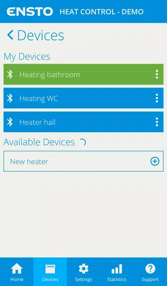 Schermata Ensto Heat Control App 4