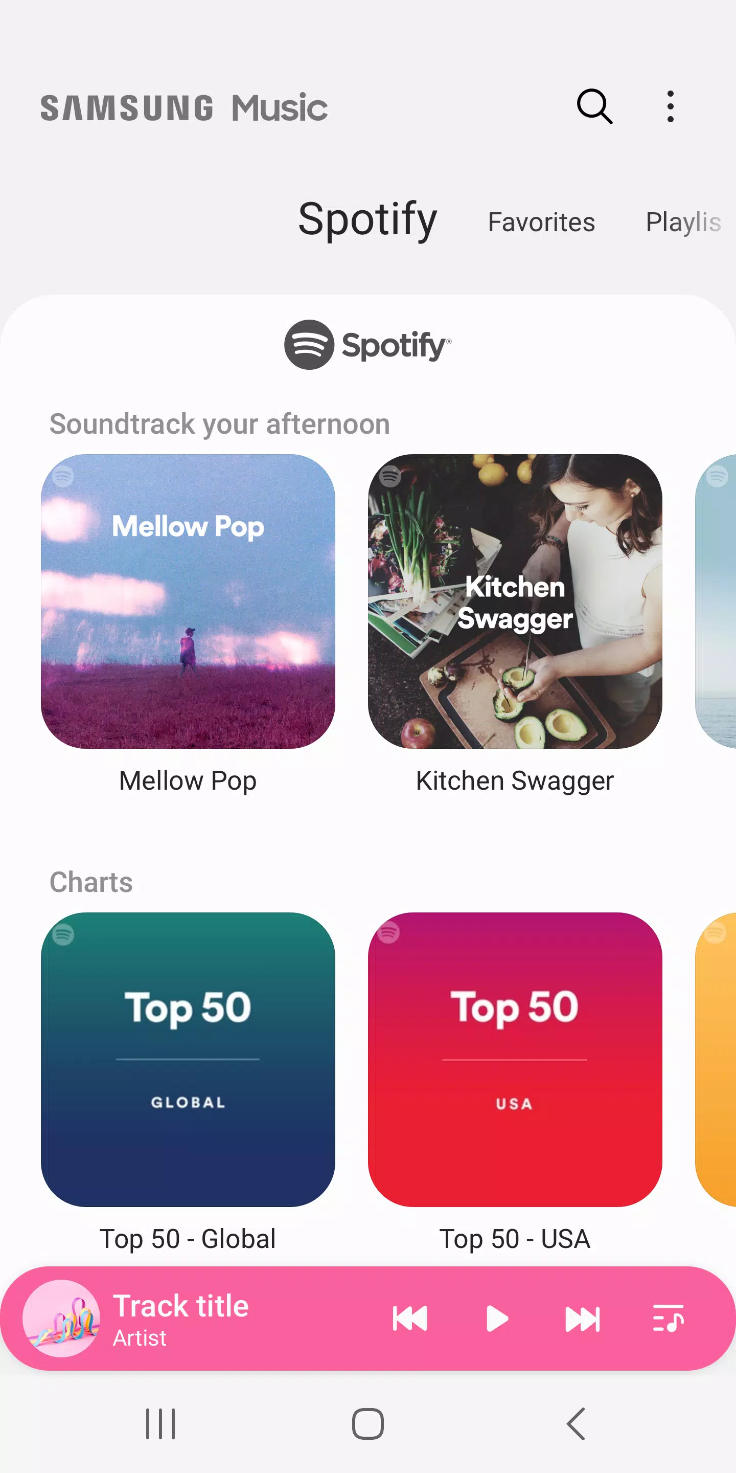 Samsung Music Screenshot 2