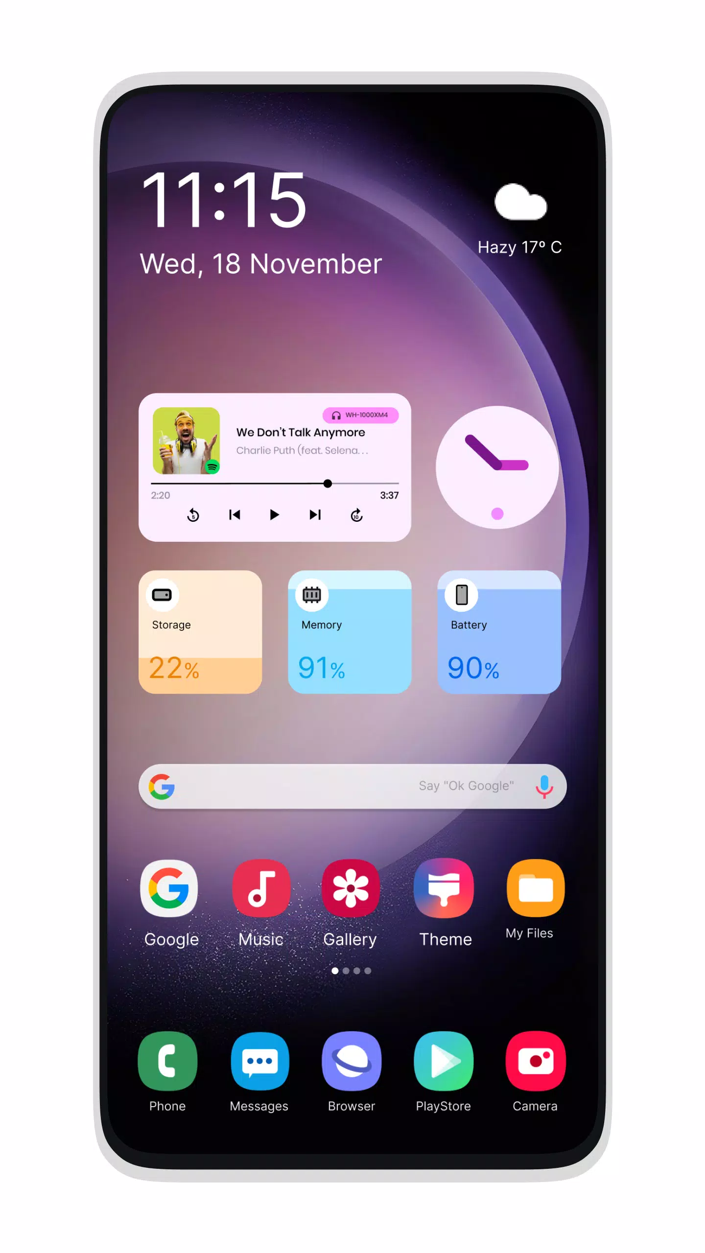 Galaxy S24 Style Launcher Скриншот 1