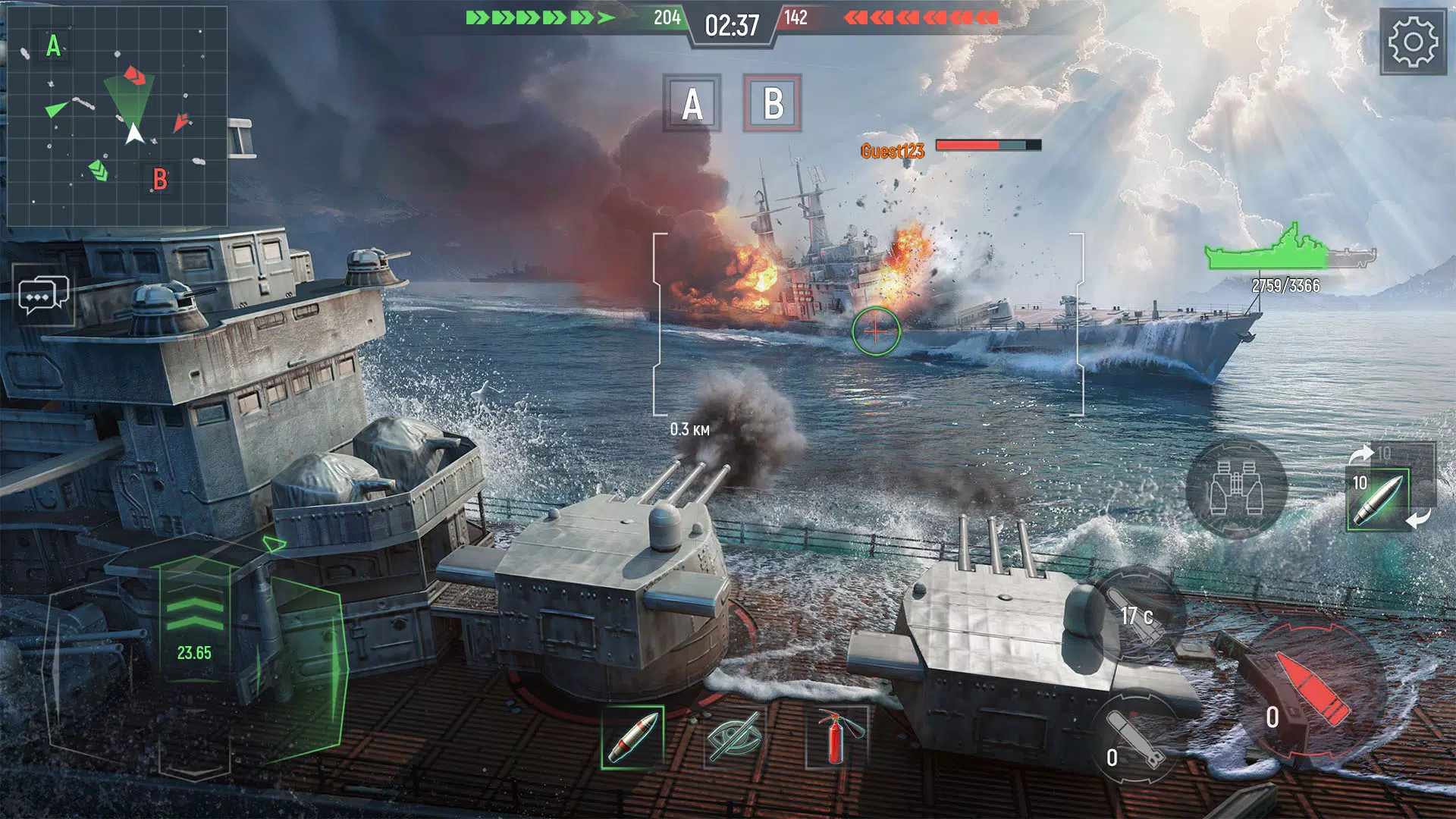 Force of Warships ဖန်သားပြင်ဓာတ်ပုံ 1