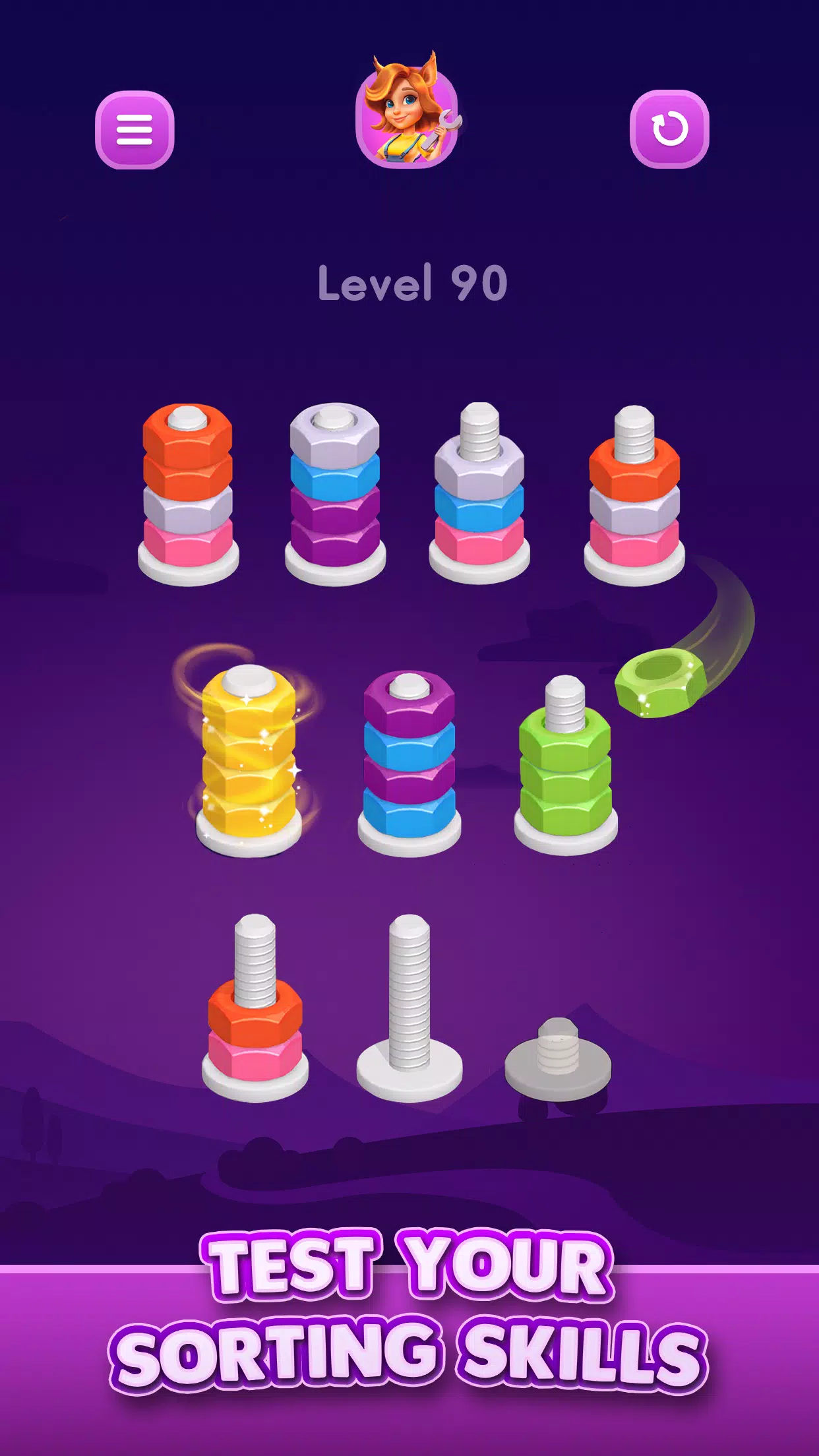 Nut Sort: Color Sorting Game Captura de tela 4