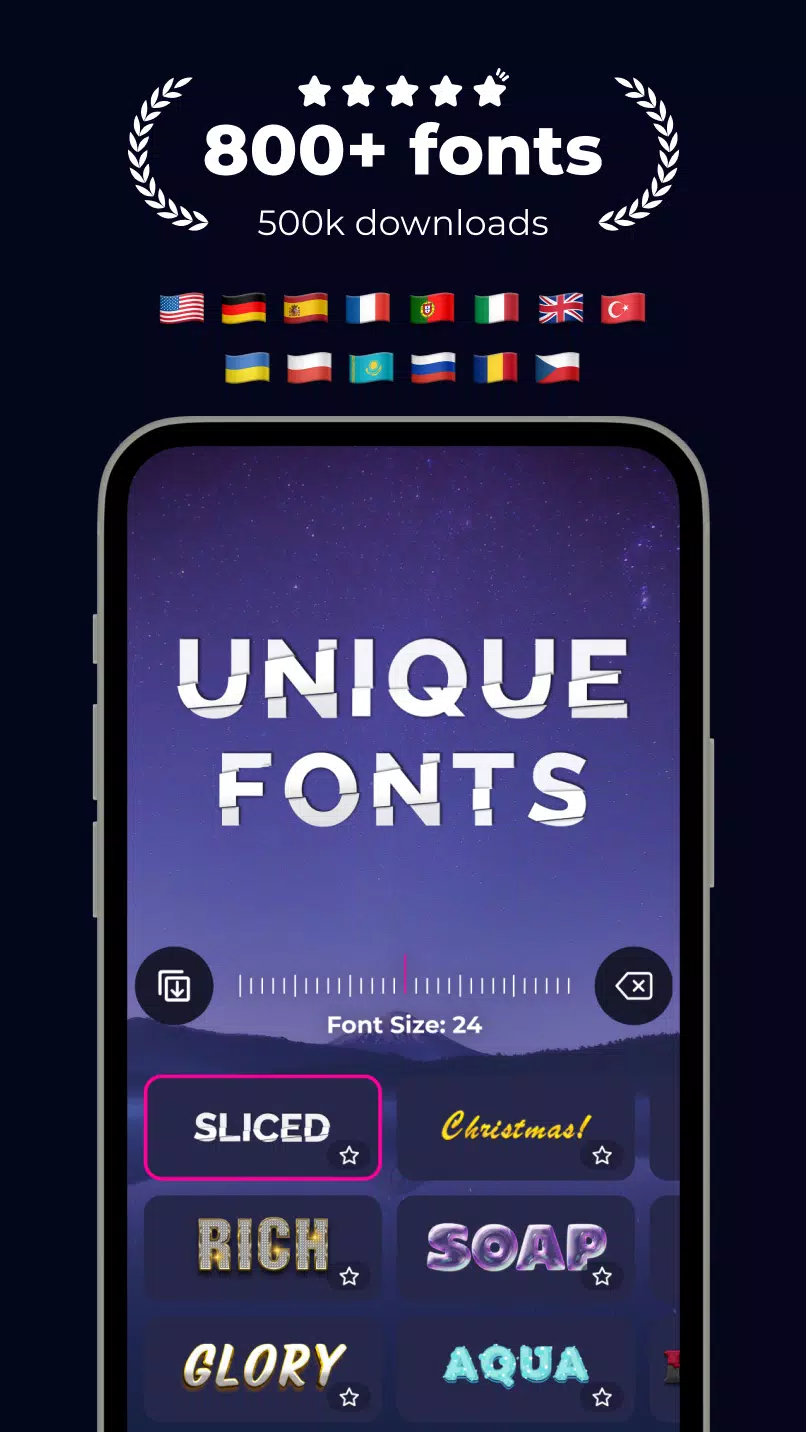 Fonts & Stickers. Add text Captura de tela 4