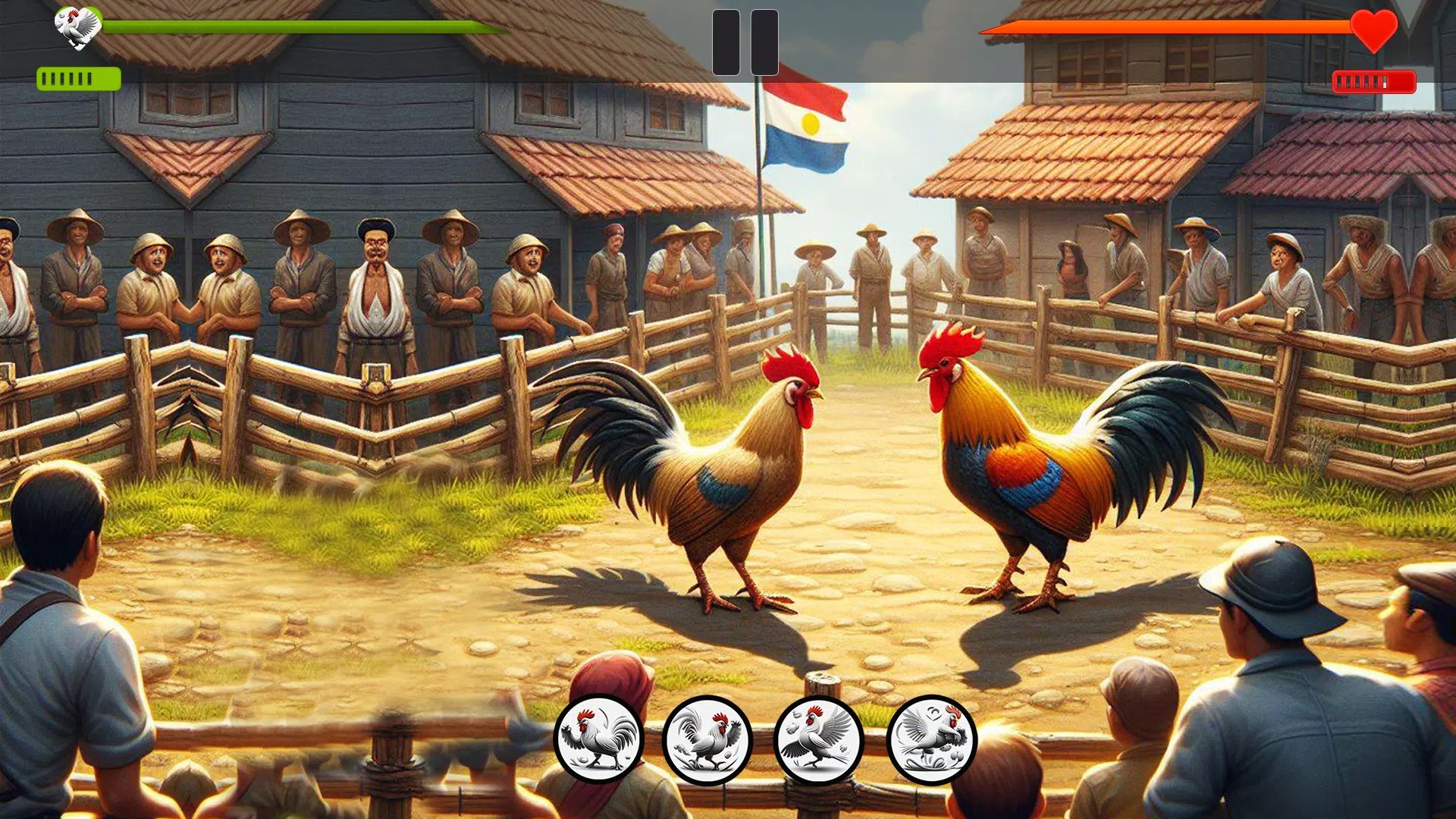 Farm Rooster Fighting Chicks 1 Zrzut ekranu 3