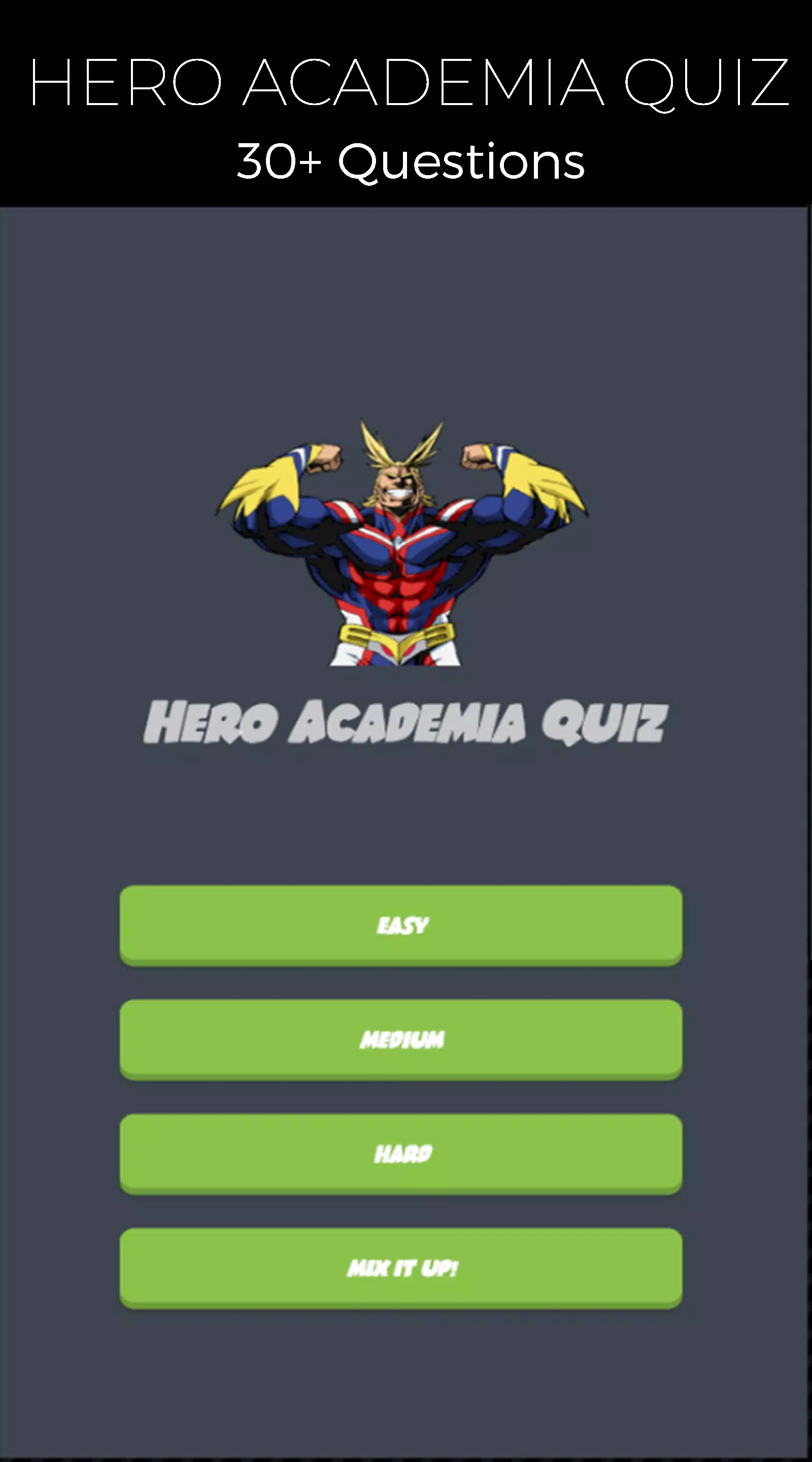 Quiz Game for Hero Academia Capture d'écran 1