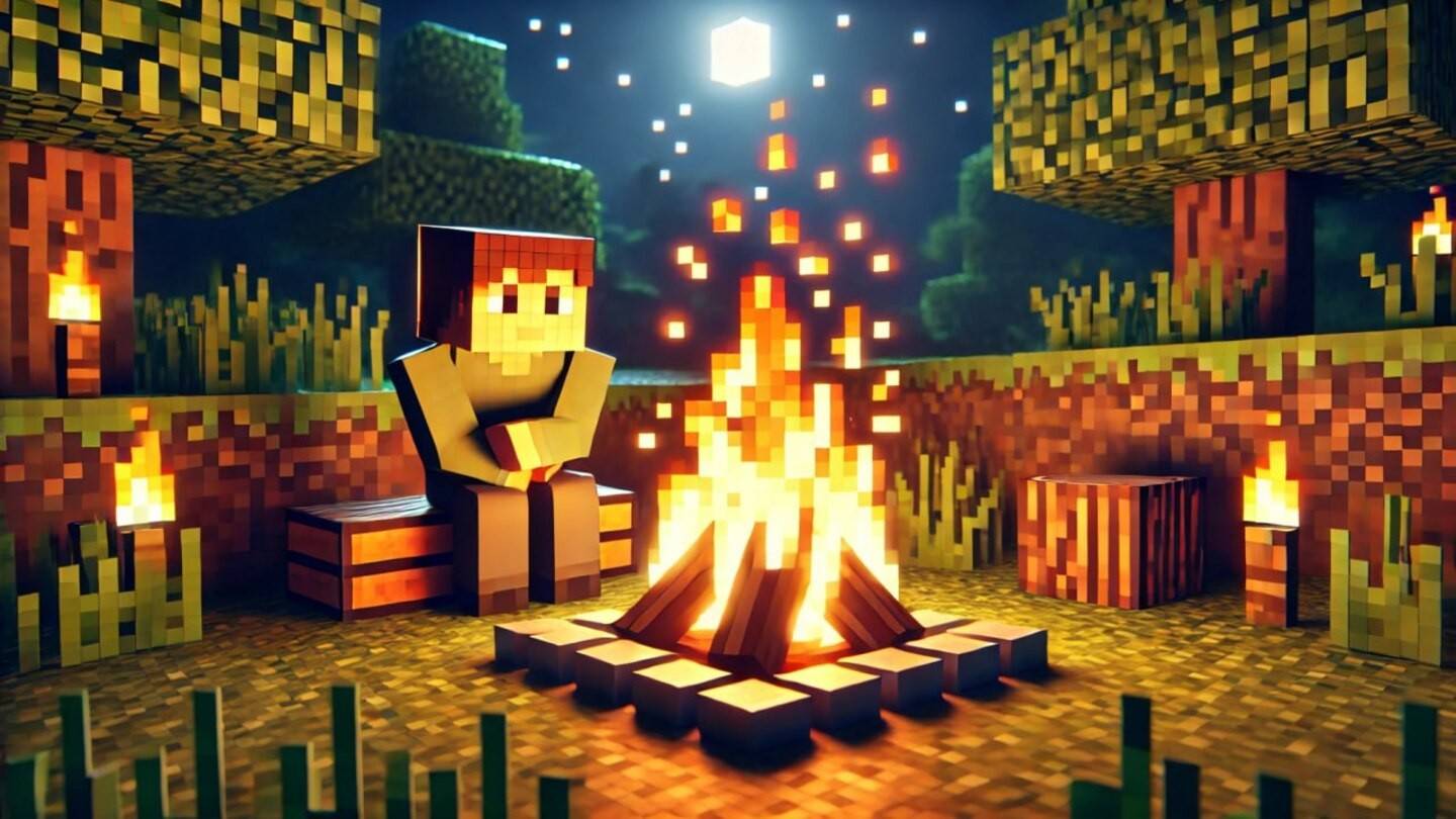 Minecraft'ta hayatta kalmanın temelleri: Oyunda kamp ateşi oluşturmak