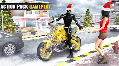 Superhero Bike Taxi: Bike Game स्क्रीनशॉट 3