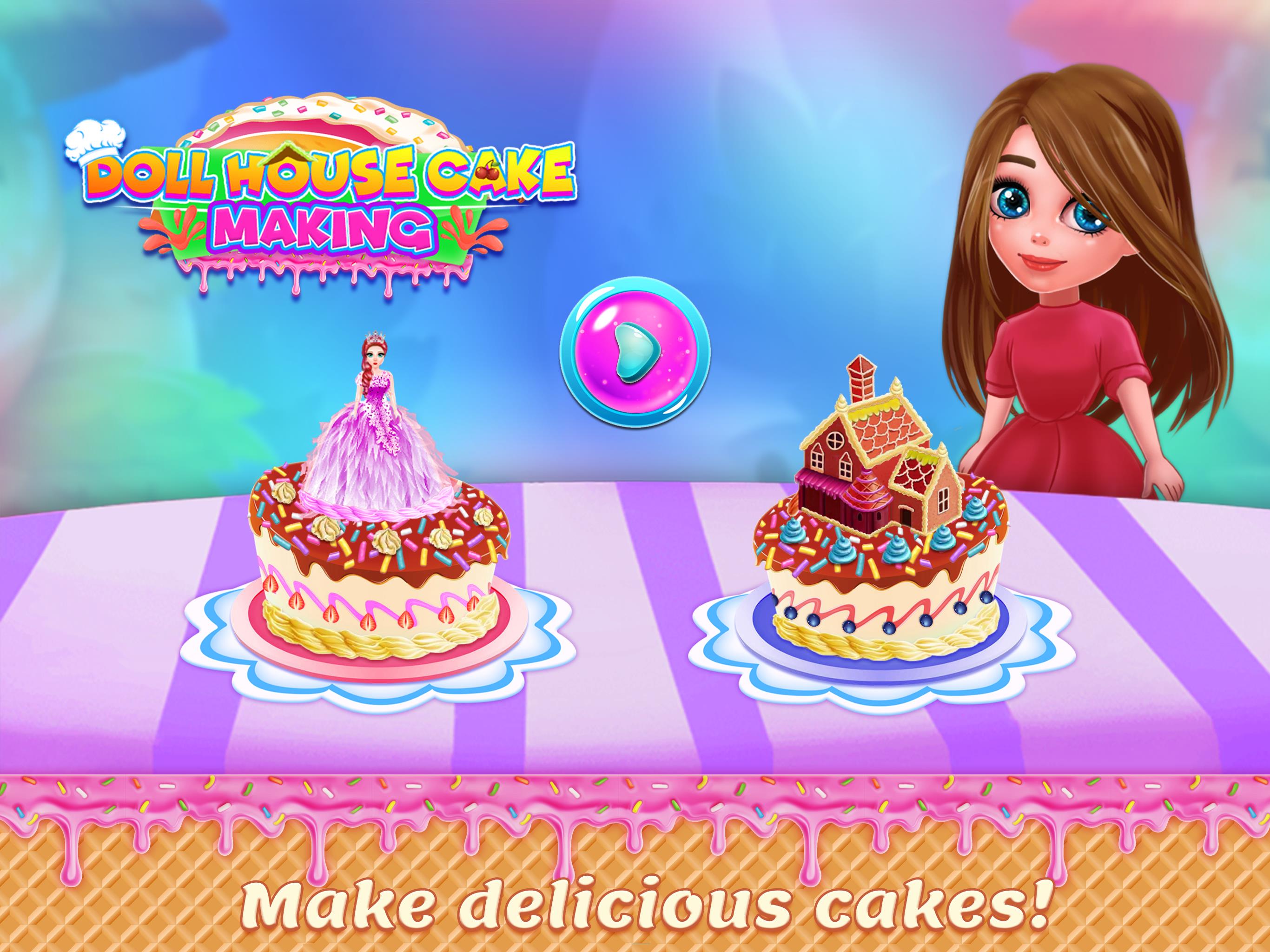 Doll House Cake Maker Game स्क्रीनशॉट 3