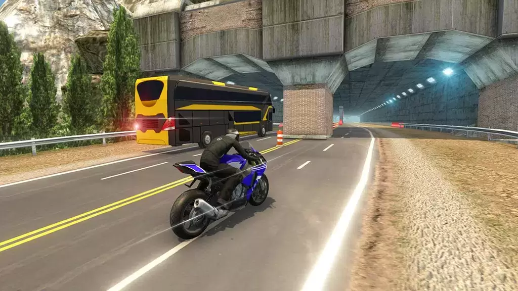 Bike VS Bus Racing Games ဖန်သားပြင်ဓာတ်ပုံ 1