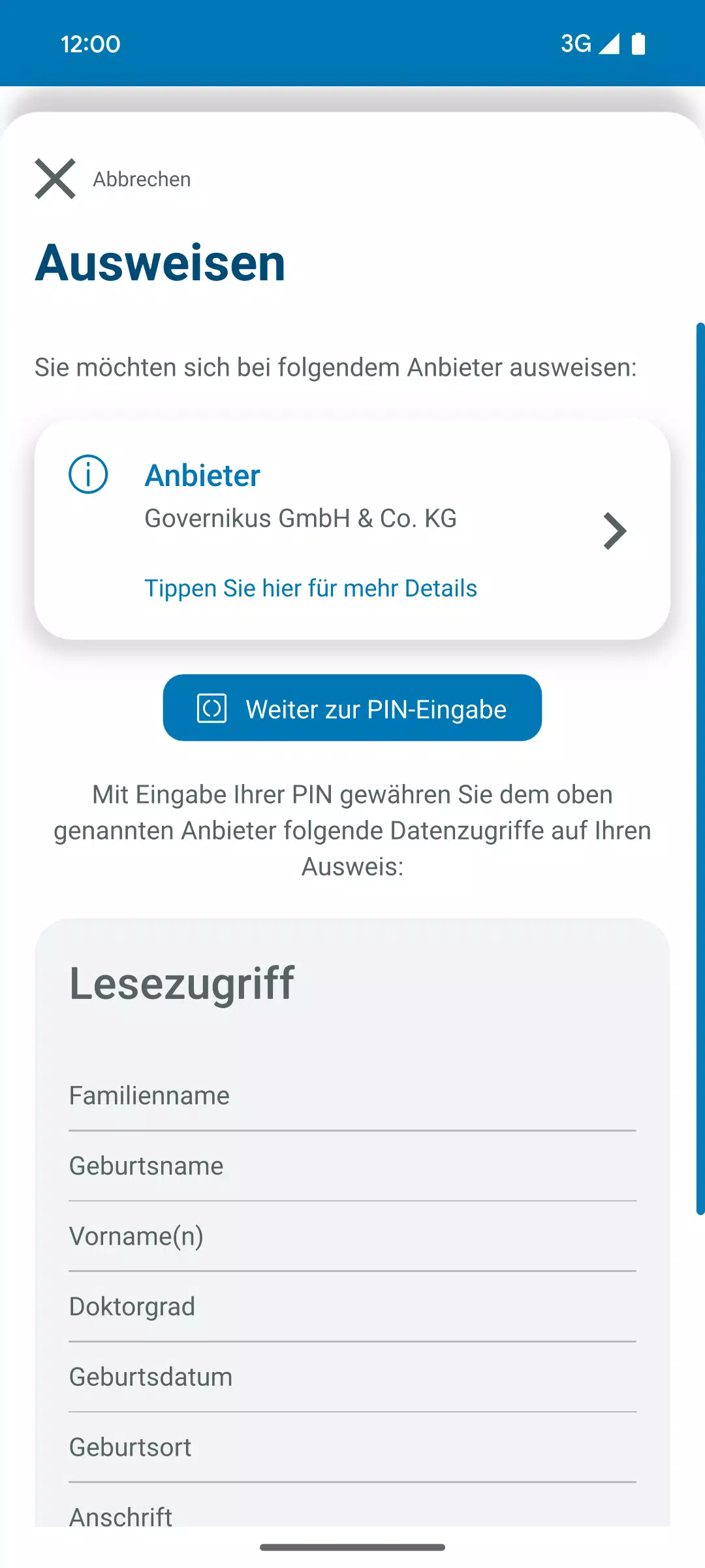 AusweisApp Bund Ảnh chụp màn hình 3