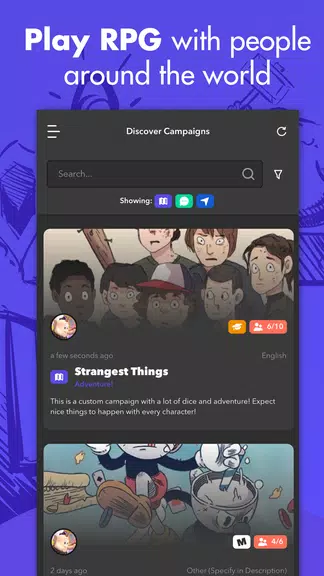 mRPG - Chat app to play RPGs應用截圖第1張