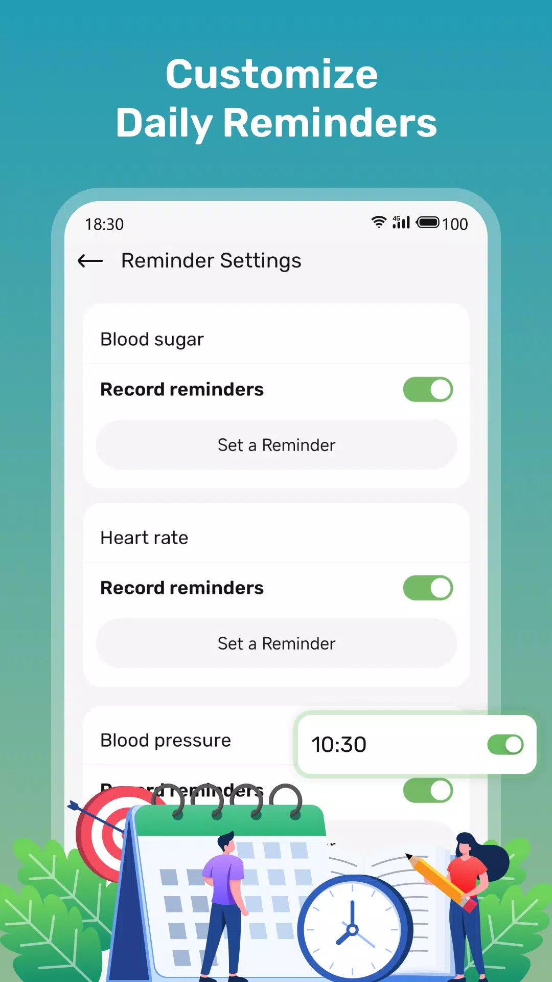 Health Sense: Blood Sugar Hub Captura de pantalla 3