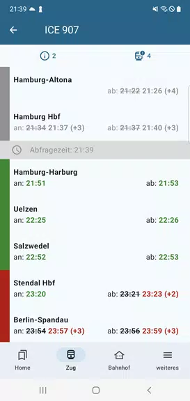 Ist mein Zug pünktlich? Zrzut ekranu 1