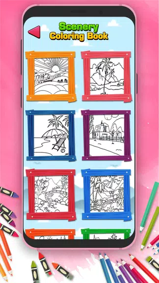 Scenery Coloring Book ภาพหน้าจอ 2