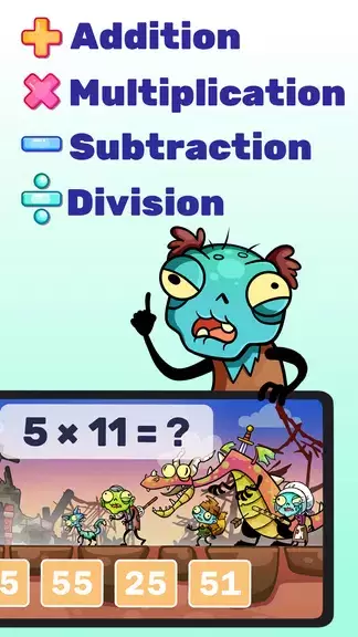 Schermata Math games: Zombie Invasion 3