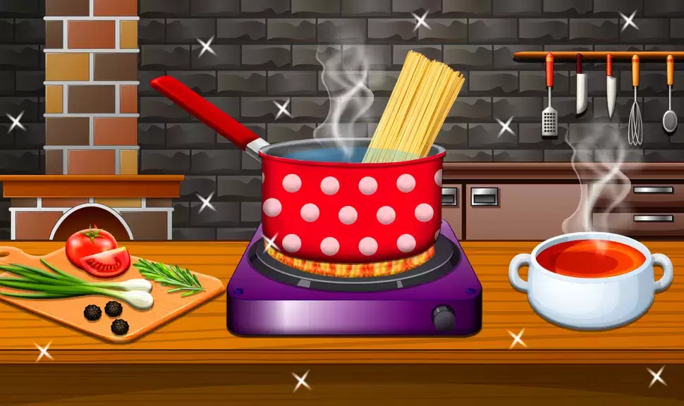 Crispy Noodles Cooking Game ဖန်သားပြင်ဓာတ်ပုံ 1