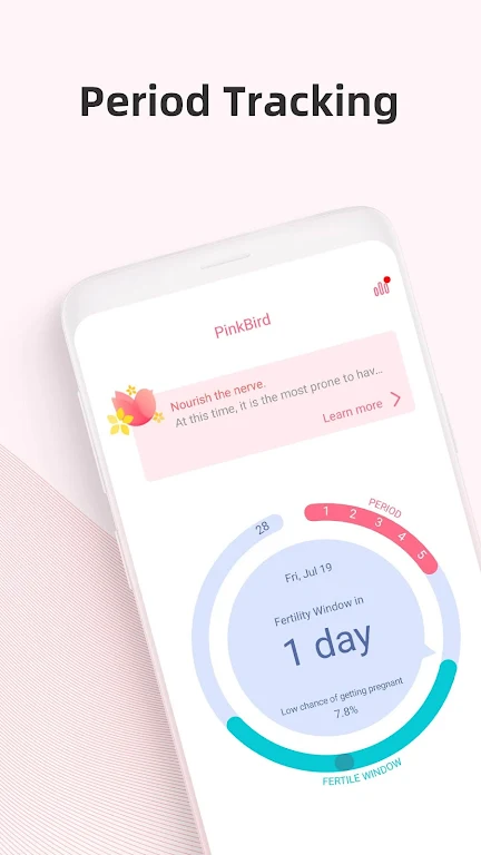 PinkBird Period Tracker Ekran Görüntüsü 1