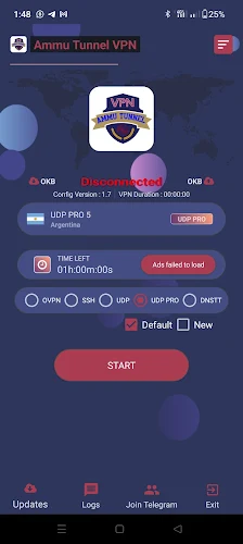 Ammu Tunnel VPN Tangkapan skrin 3