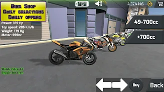 Motorbike 3D Drag Race Captura de pantalla 2