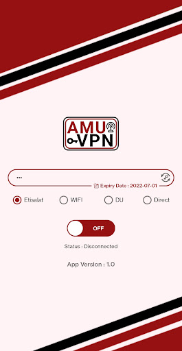 Amu VPN Captura de tela 1