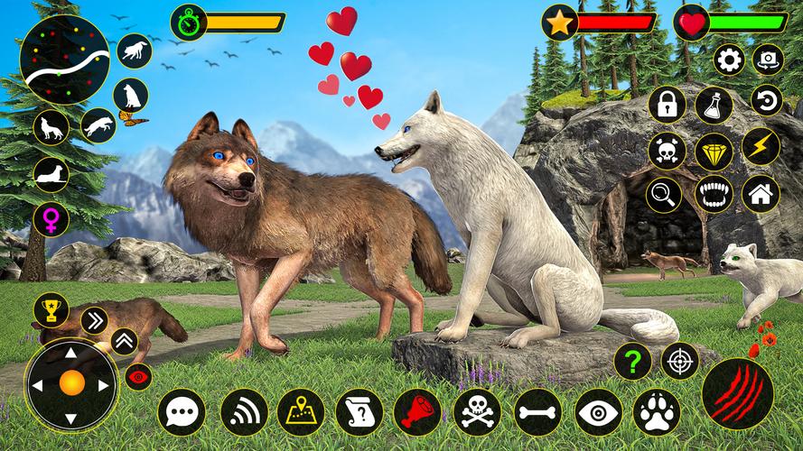 The Wolf Simulator: Wild Game Ảnh chụp màn hình 2