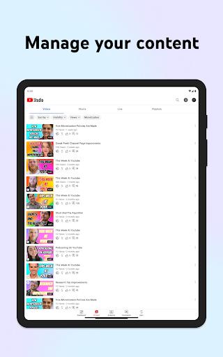 YouTube Studio Tangkapan skrin 1