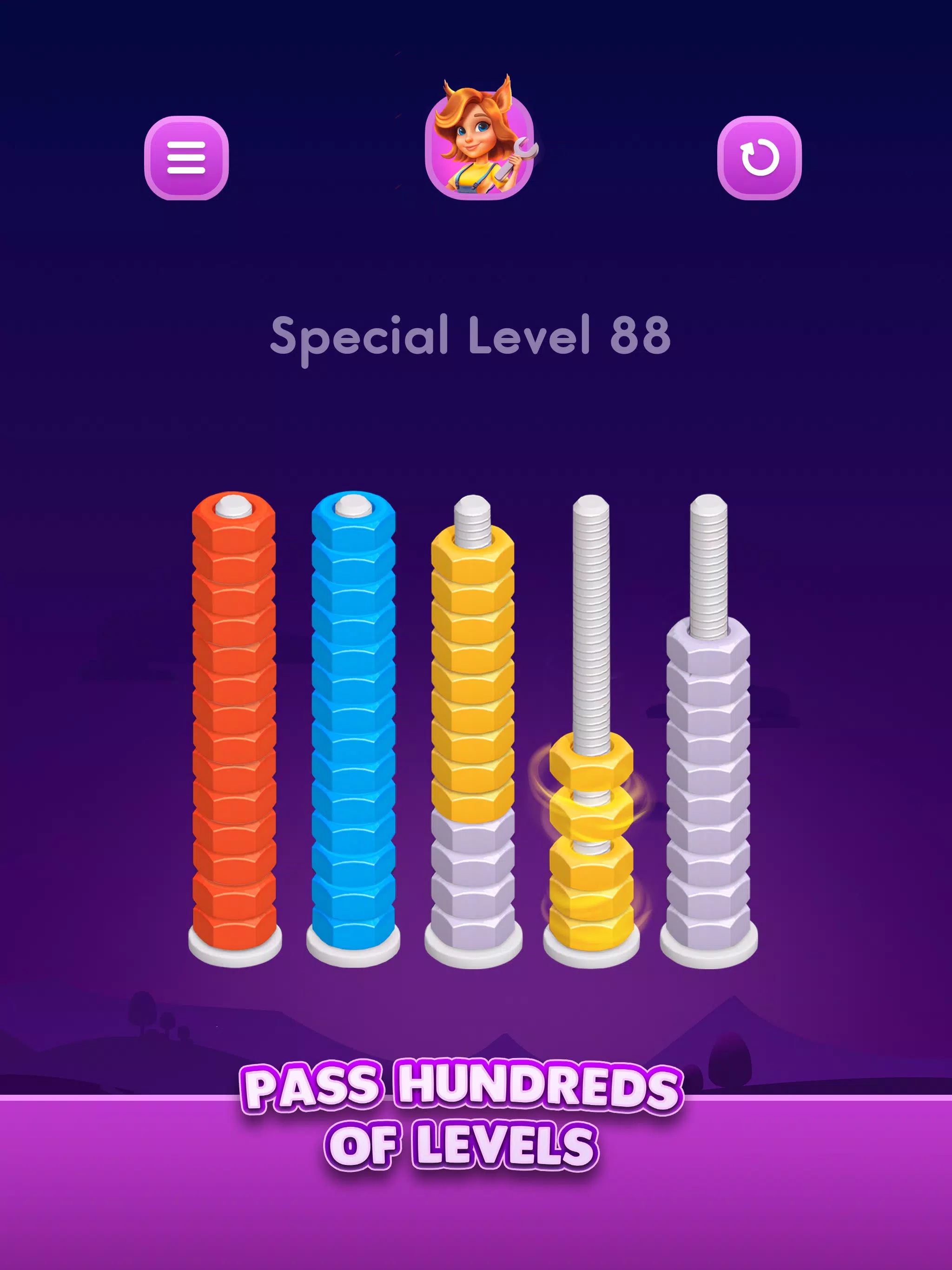 Nut Sort: Color Sorting Game Captura de tela 1