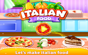 Italian Food Chef Cook Pizza Скриншот 1