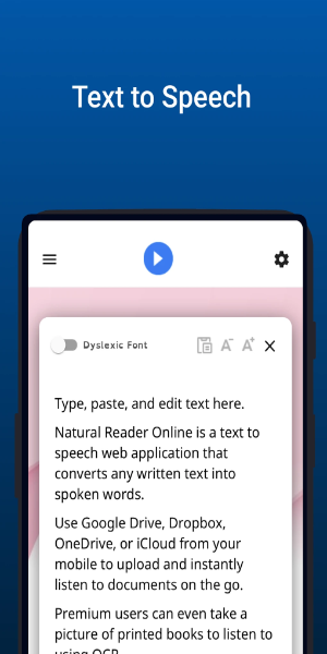 NaturalReader - Text to Speech Capture d'écran 1