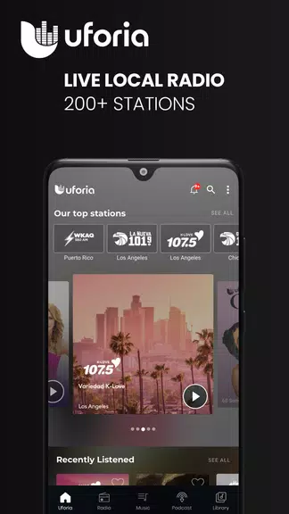 Uforia: Radio, Podcast, Music應用截圖第1張