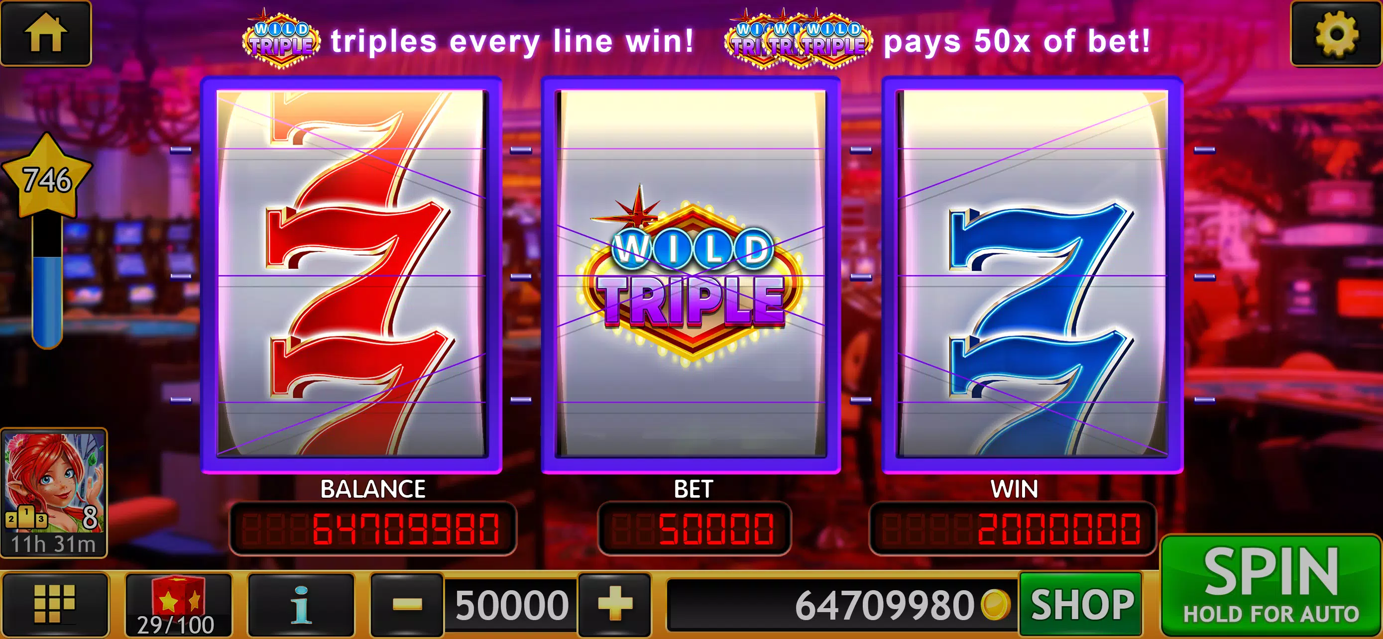 Wild Triple 777 Slots Casino Ảnh chụp màn hình 1