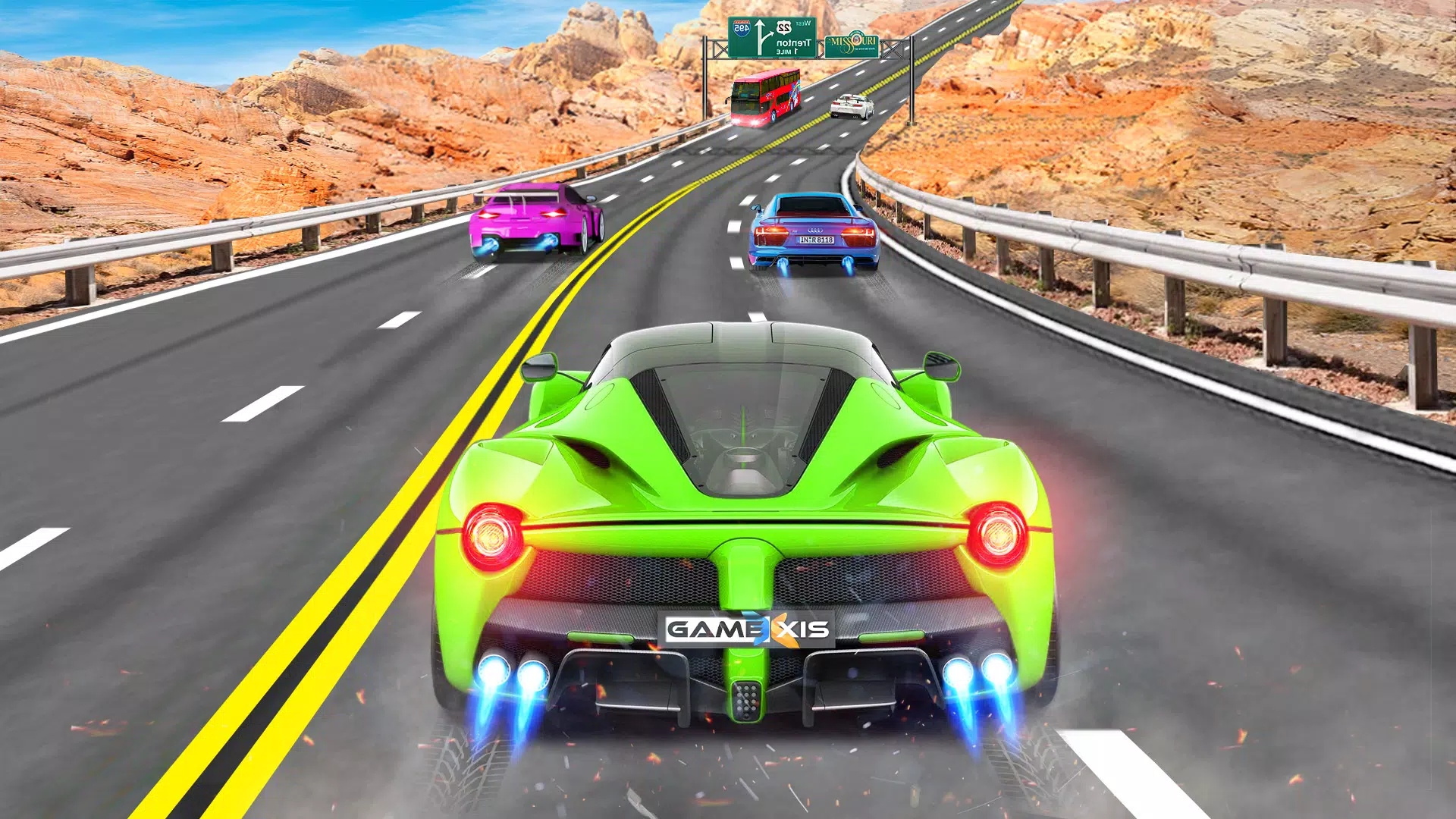 Real Highway Car Racing Game Скриншот 1