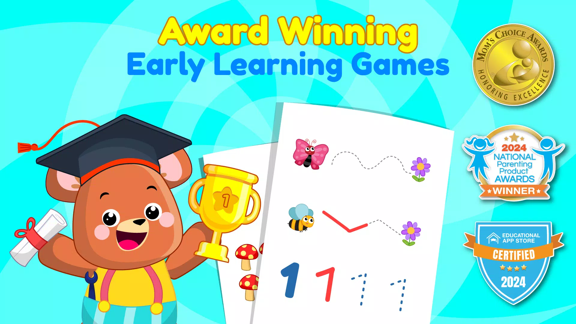 ElePant Kids Learning Games 2+ স্ক্রিনশট 1