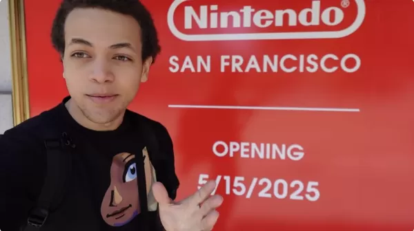 Camper attend à l'extérieur du magasin de San Francisco Nintendo pour Switch 2 avant l'ouverture