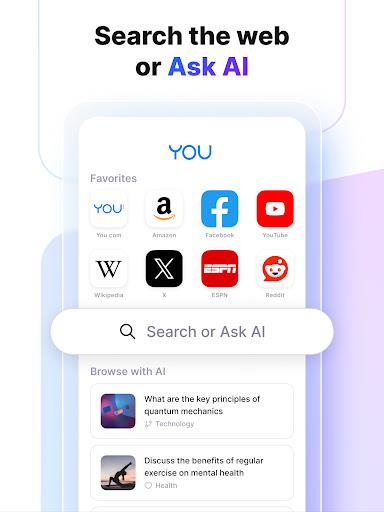 You.com AI Search and Browse 스크린샷 2