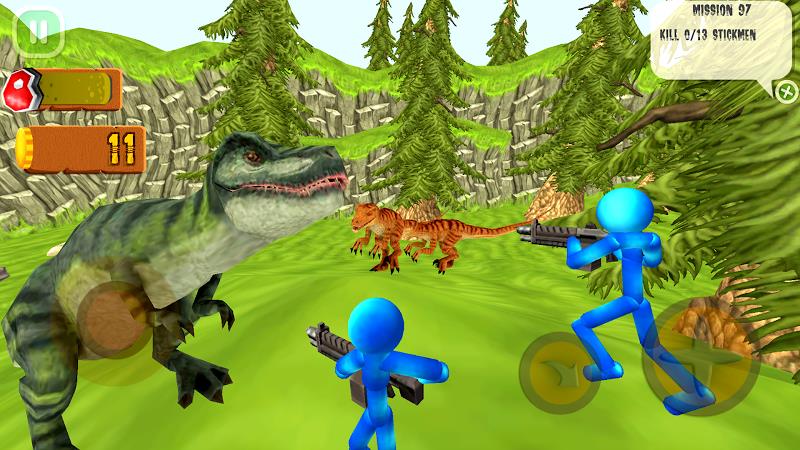 Stickman Dinosaur Hunter Tangkapan skrin 1