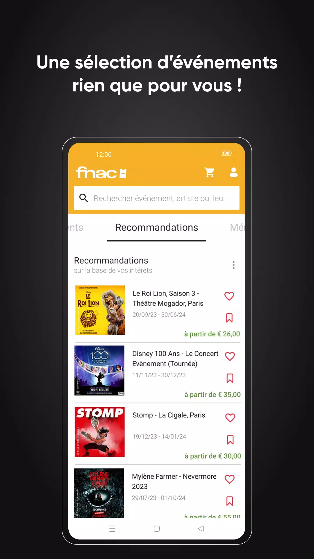 Fnac Spectacles Captura de pantalla 2