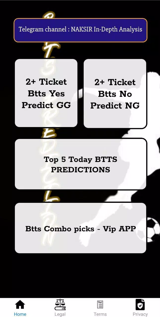 Btts predictions gg/ng Schermafbeelding 1