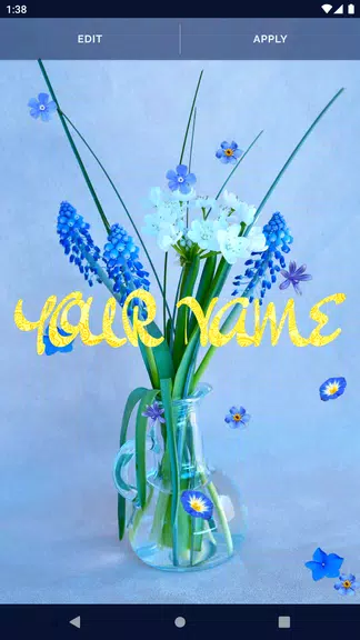 Blue Flowers Live Wallpaper Captura de pantalla 2