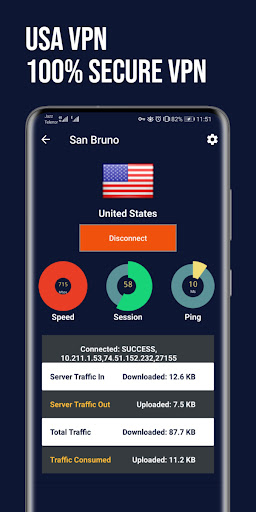 USA VPN Fast: Secure VPN Proxy स्क्रीनशॉट 4