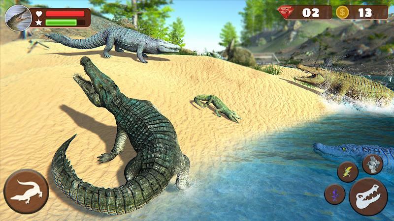 Wild Crocodile Family Sim Game Tangkapan skrin 4