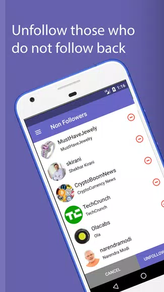 Unfollowers for Twitter Screenshot 2