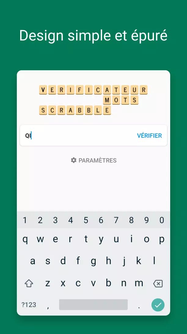 Verificateur Mots SCRABBLE スクリーンショット 1